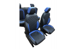 Чехлы сидений УАЗ 3163 Патриот, 2363 Пикап с 2018 (5 мест) с синими вставками
